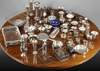 A COLLECTION OF SILVER PLATED AND WHITE METAL OBJECTS
