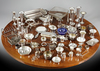 A COLLECTION OF SILVER PLATED AND WHITE METAL OBJECTS