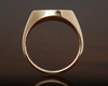 A 14 CARAT GOLD GENTLEMAN'S COAT OF ARMS SEAL RING