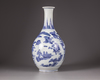 A large blue and white vase for the Japanese market