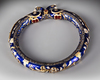 A GEM-SET ENAMELLED GOLD BANGLE, (KADA) NORTH INDIA 19TH CENTURY