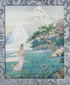 JOHN TANNAT PRYCE (BATAVIA 1892- ), A PAIR: FAUN / PRINCESS, MIXED MEDIA ON PAPER