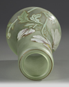 AN ART NOUVEAU GLASS VASE