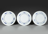 A SET OF THREE CHINESE BLUE AND WHITE 'SCHEVENINGEN' PLATES, KANGXI (1662-1722)