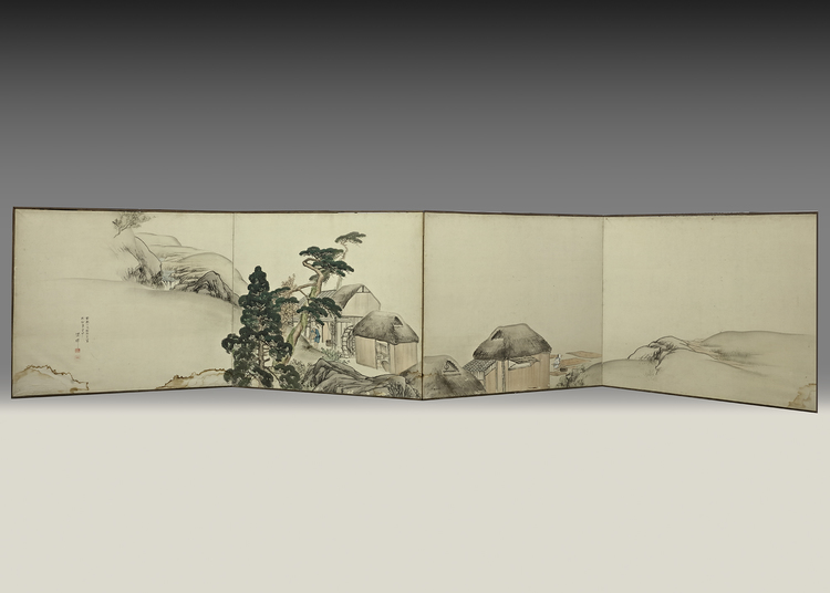 A JAPANESE FOLDING SCREEN, BYOBU