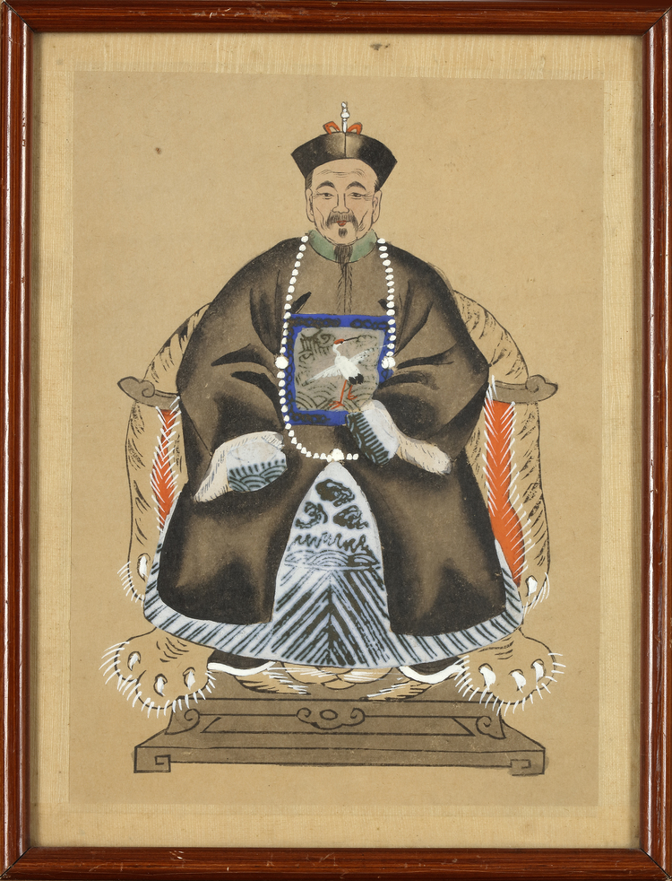 A CHINESE ANCESTOR'S PAINTING, 20TH CENTURY