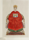 TWO CHINESE ANCESTORS' PORTRAITS, LIU QUAN YU (1965)