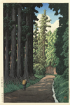 A JAPANESE WOODBLOCK PRINT OF KAWASE HASUI, NIKKO KAIDO, 1930S