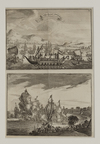 TWO ENGRAVINGS DEPICTING A MARITIME CONFLICT IN THE EAST INDIES