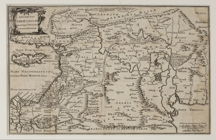 A MAP OF THE LAND OF CANAAN, ENGRAVING