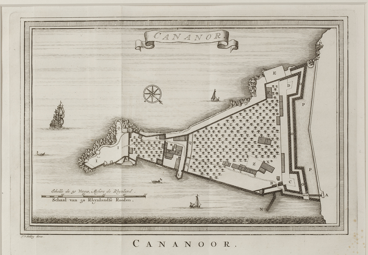 A PLAN OF CANNANORE FORT, ENGRAVING, 18TH CENTURY