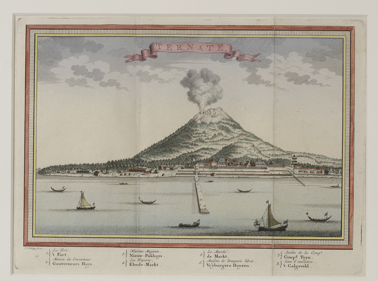 A VIEW OF TERNATE, ENGRAVING