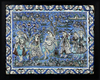 A LARGE QAJAR UNDERGLAZE-PAINTED POTTERY TILE, PERSIA, 19TH CENTURY
