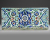 AN IZNIK POLYCHROME POTTERY BORDER TILE, TURKEY,