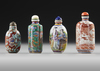 FOUR CHINESE SNUFF BOTTLES, 19TH-20TH CENTURY