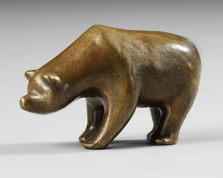 BRONZE BEAR SCULPTURE