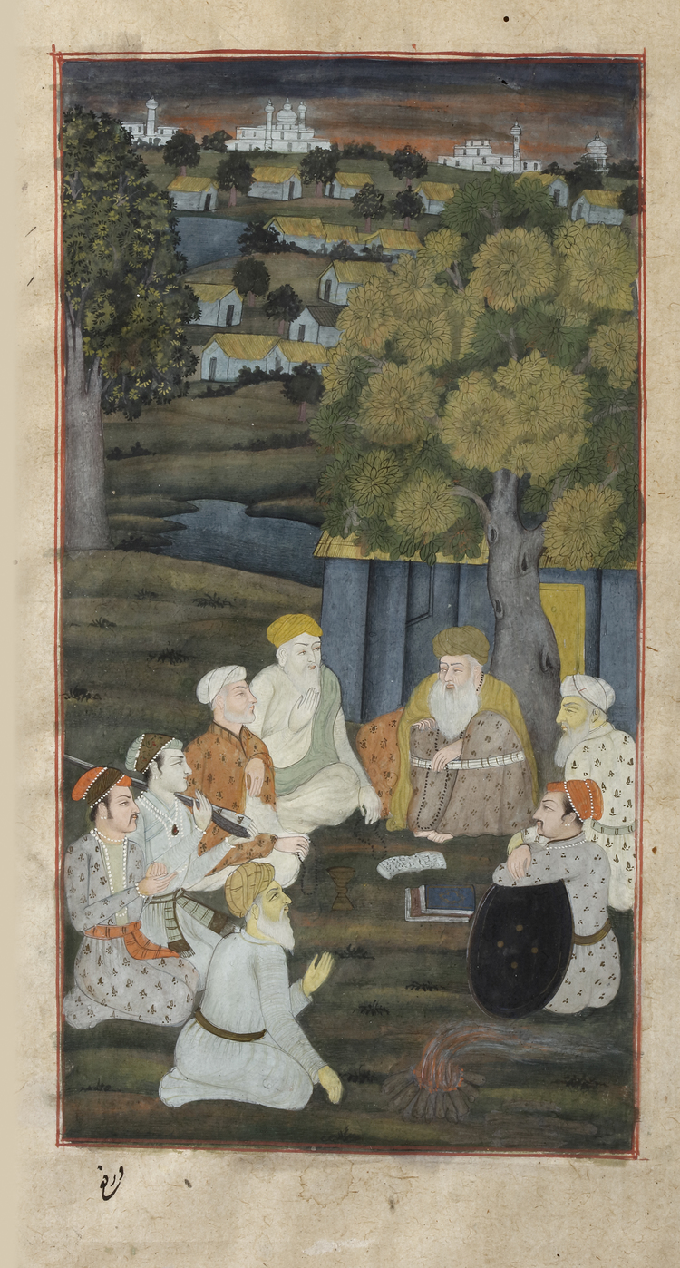 THE MYSTIC AND POET KABIR WITH ATTENDANTS, INDIA, MUGHAL, 18TH CENTURY