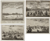 FOUR HISTORIC ENGRAVINGS