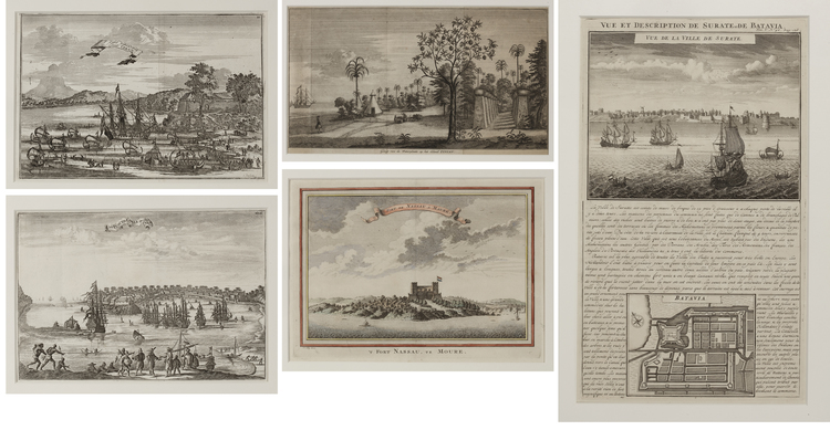 A COLLECTION OF HISTORICAL ENGRAVINGS OF PORT CITIES AND FORTS