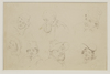 STUDY OF EXPRESSIVE FACES, 19TH CENTURY