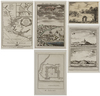 A COLLECTION OF HISTORICAL MAPS AND FORT ENGRAVINGS, 17TH-18TH CENTURY