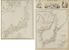 TWO ANTIQUE MAPS ABOUT JAPAN