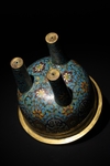 A CHINESE CLOISONNÉ TWIN-HANDLED DING CENSER, 18TH-19TH CENTURY