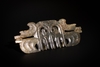 A RARE CHINESE JADE TOOTHED ANIMAL MASK ORNAMENT