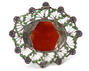 A MUGHAL GEM-SET CARNELIAN SILVER-MOUNTED PENDANT, INDIA ,19TH CENTURY