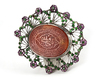A MUGHAL GEM-SET CARNELIAN SILVER-MOUNTED PENDANT, INDIA ,19TH CENTURY