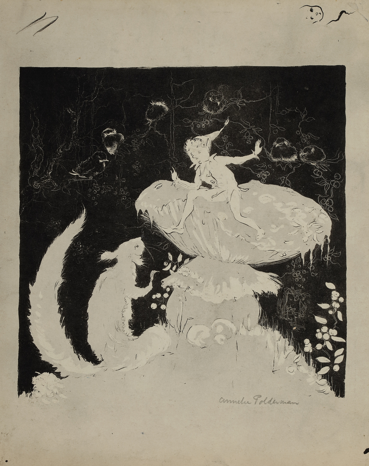 FAIRY AND SQUIRREL ETCHING