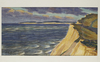 DRAMATIC CLIFFS AT DUSK, A. SCHEFFER 1926