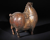 A CHINESE GILT BRONZE HORSE STATUE,19TH CENTURY