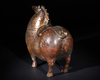 A CHINESE GILT BRONZE HORSE STATUE,19TH CENTURY