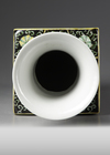 A CHINESE FAMILLE NOIR SQUARE-SECTION VASE