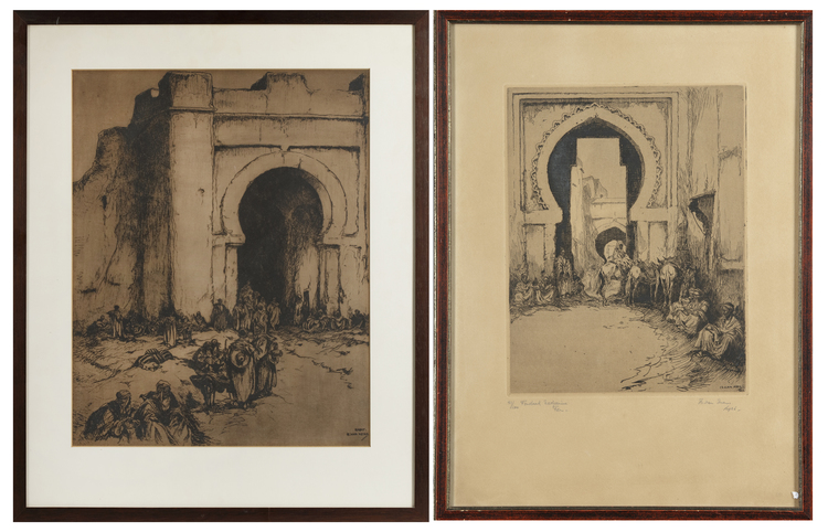 ISIDORE VAN MENS (1890-1985), RABAT, MAROCCO, ETCHING