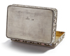 A RUSSIAN FABERGE SILVER-GILT AND CLOISONNÉ ENAMEL BOX, CIRCA 1900