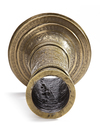A PERSIAN BRASS TORCH STAND, EARLY QAJAR PERIOD