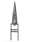 AN INDIAN SILVER PLATED (KATAR) DAGGER, 19TH CENTURY