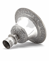 AN INDIAN SILVER HOOKAH BASE, 19TH CENTURY