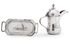 A PAIR OF IRAQI SILVER NIELLO PIECES DEPICTING THE MARSHES OF SOUTHERN IRAQ
