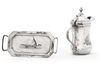 A PAIR OF IRAQI SILVER NIELLO PIECES DEPICTING THE MARSHES OF SOUTHERN IRAQ