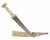 A MUGHAL BONE-HILTED DAGGER (KANJAR) WITH SHEATH, LATE 17TH CENTURY