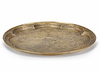 A QAJAR BRASS ENGRAVED TRAY, PERSIA, 19TH CENTURY
