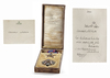 A FIRST CLASS SET OF ROYAL ORDER OF ISMAIL ISSUED BY EGYPTIAN KING FAROUK I,  LATTES OF CAIRO 1357 AH /1939 AD