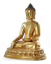 A GILT-BRONZE SEATED BUDDHA, 20TH CENTURY