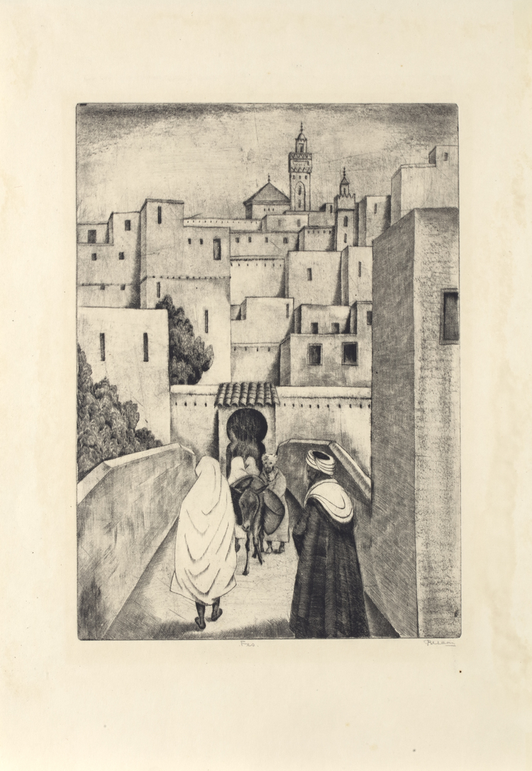 MOROCCAN CITYSCAPE ETCHING OF FES