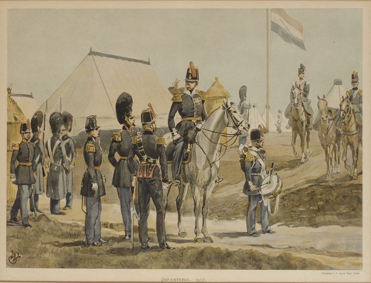 DUTCH INFANTRY CAMP SCENE, 1856