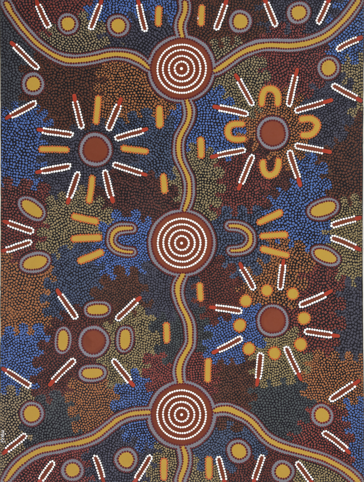 MINGI MAY BARNES (1950–2012) – CONTEMPORARY ABORIGINAL DOT PAINTING