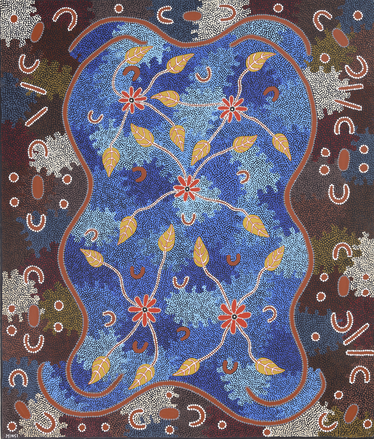 MINGI MAY BARNES (1950–2012) – CONTEMPORARY ABORIGINAL DOT PAINTING
